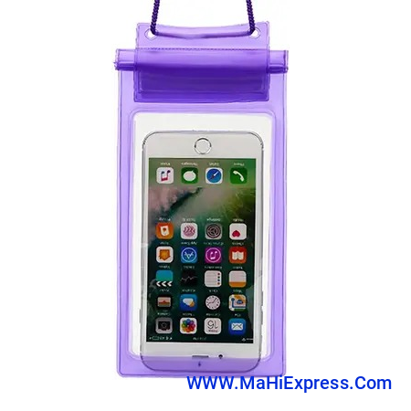 Sayeny Pouch for waterproof pouch cover bag combo, Cell Phone case All Mobile Phones, Swimming Underwater  (Purple, Waterproof, Silicon, Pack of: 1)