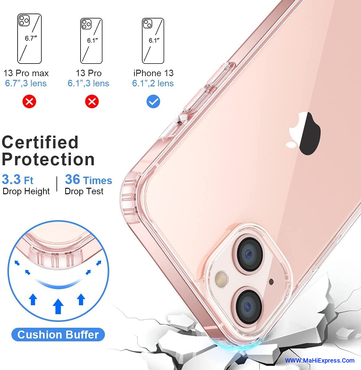 Back Cover for Apple iPhone 13  (Transparent, Flexible, Silicon, Pack of: 1)