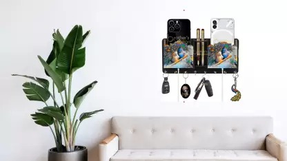 Kana Creation Wood Key Holder  (8 Hooks)