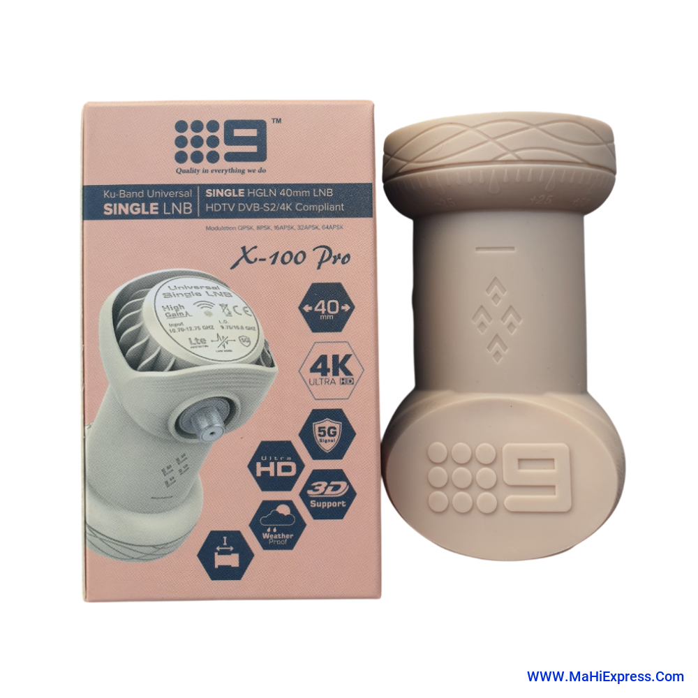 Sayeny LNB 9 X-100 Pro Universal KU-Band Single LNBF for DTH Dish TV, Tata Sky, Airtel, Videocon, Sun Direct DTH Free to Air
