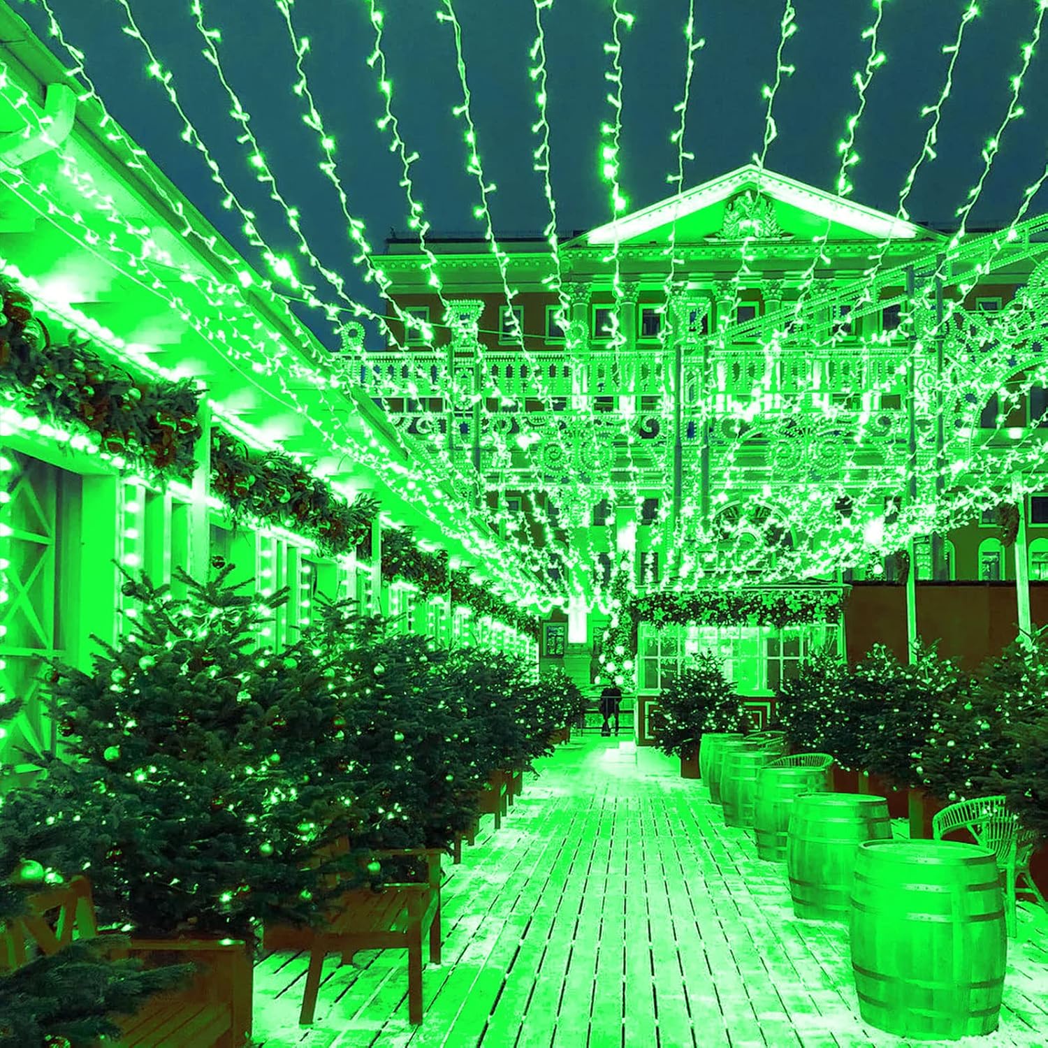 Sayeny 35 Feet Long LED Power Pixel Serial String Light, 360 Degree Light in Bulb | Copper Led Pixel String Light for Home Decoration,Diwali,Christmas (Green) Pack of 1