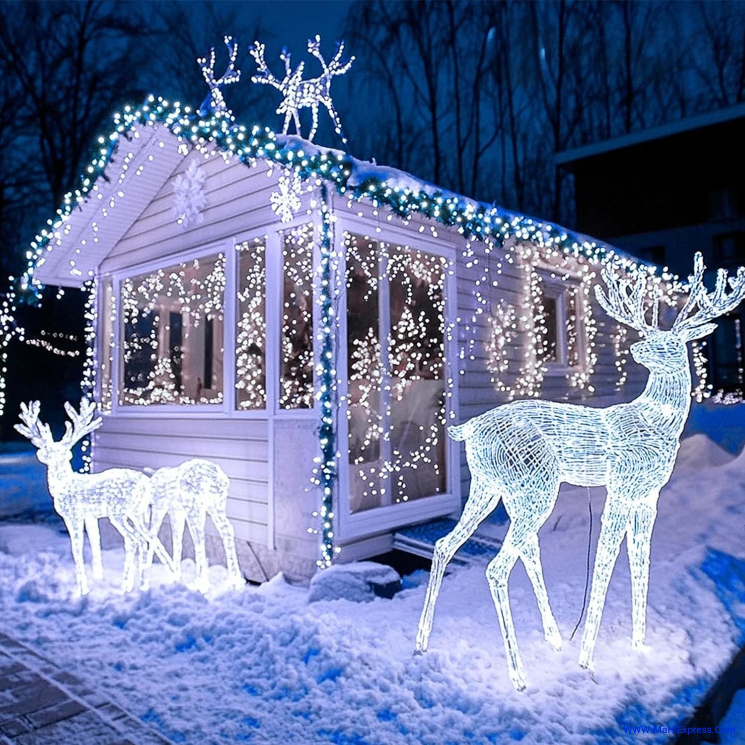 Sayeny Galaxy Pixel Light | Festive Ladi Lights | 13 Meter | 40 LEDs | White | Pack of 1 | Direct 2-pin Plug | BIS Safe Wire | for Home Decoration, Diwali, Festival, Birthday, Marriage