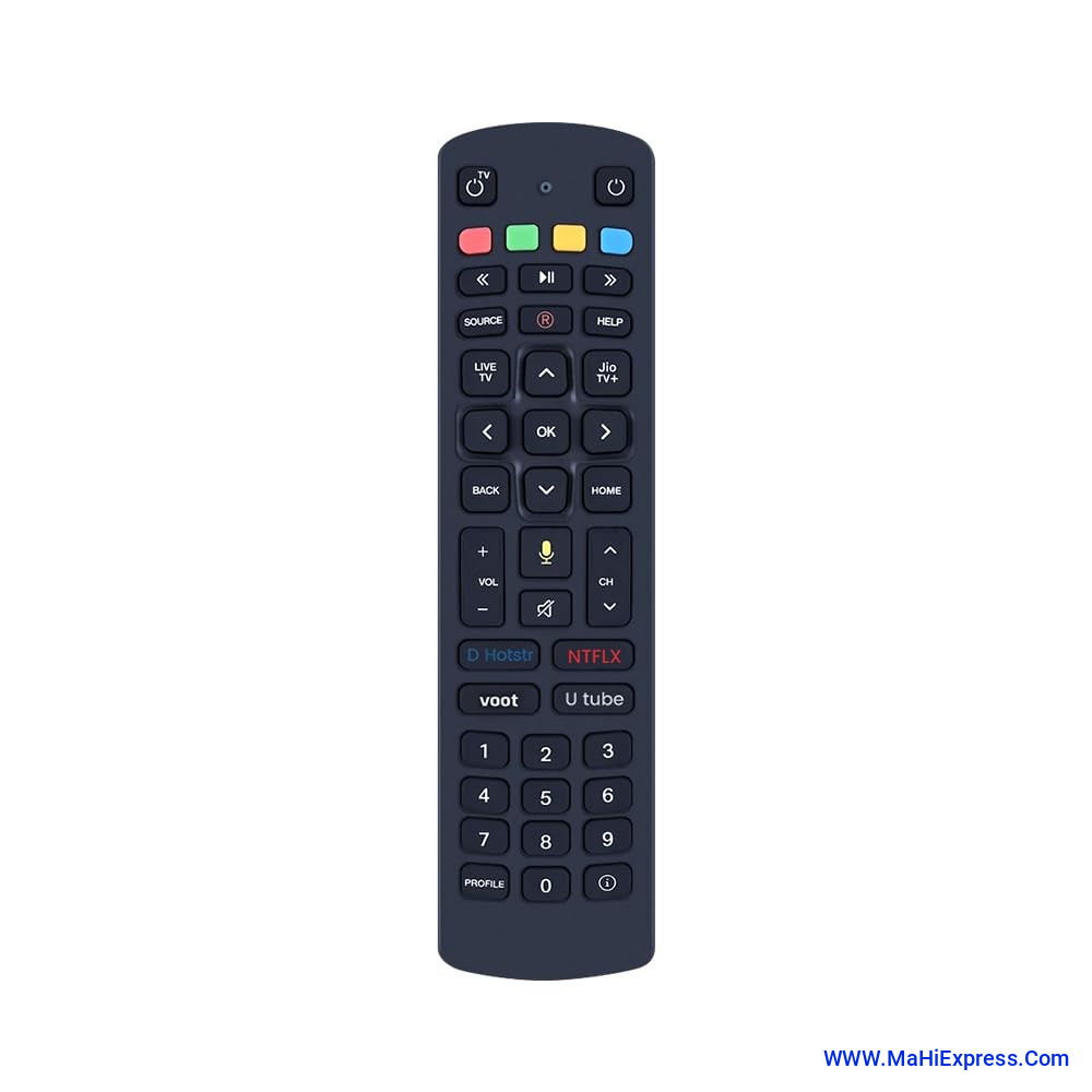 Sayeny Compatible with Bluetooth Jio Remote for Fiber Set Top Box with Voice Command and Hotkeys Match Exactly Key by Key to Replicate Functions Existing Original Remote Control - Pairing Must !