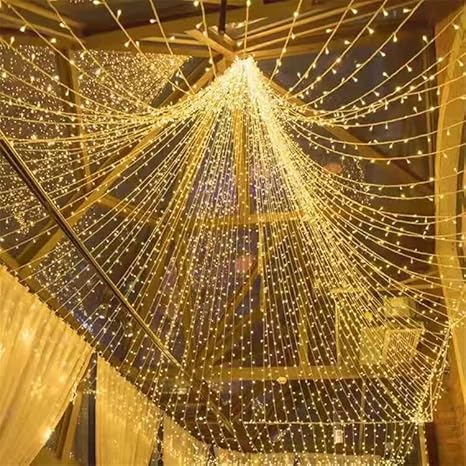 Sayeny 35 Feet Long LED Power Pixel Serial String Light, 360 Degree Light in Bulb | Copper Led Pixel String Light for Home Decoration,Diwali,Christmas(Warm White) Pack of 1