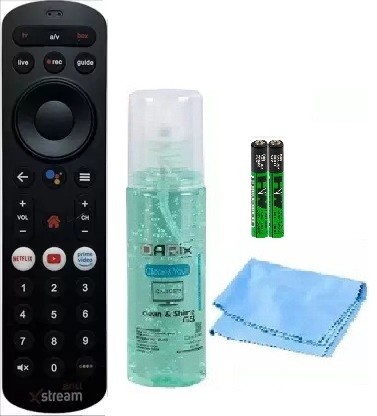 Sayeny Airtel Xstream DTH Set Top Box Remote-(Please Match Old Remote Before Order) 100 ML Free Cleaning Kit Xstream Remote Controller  (Black)