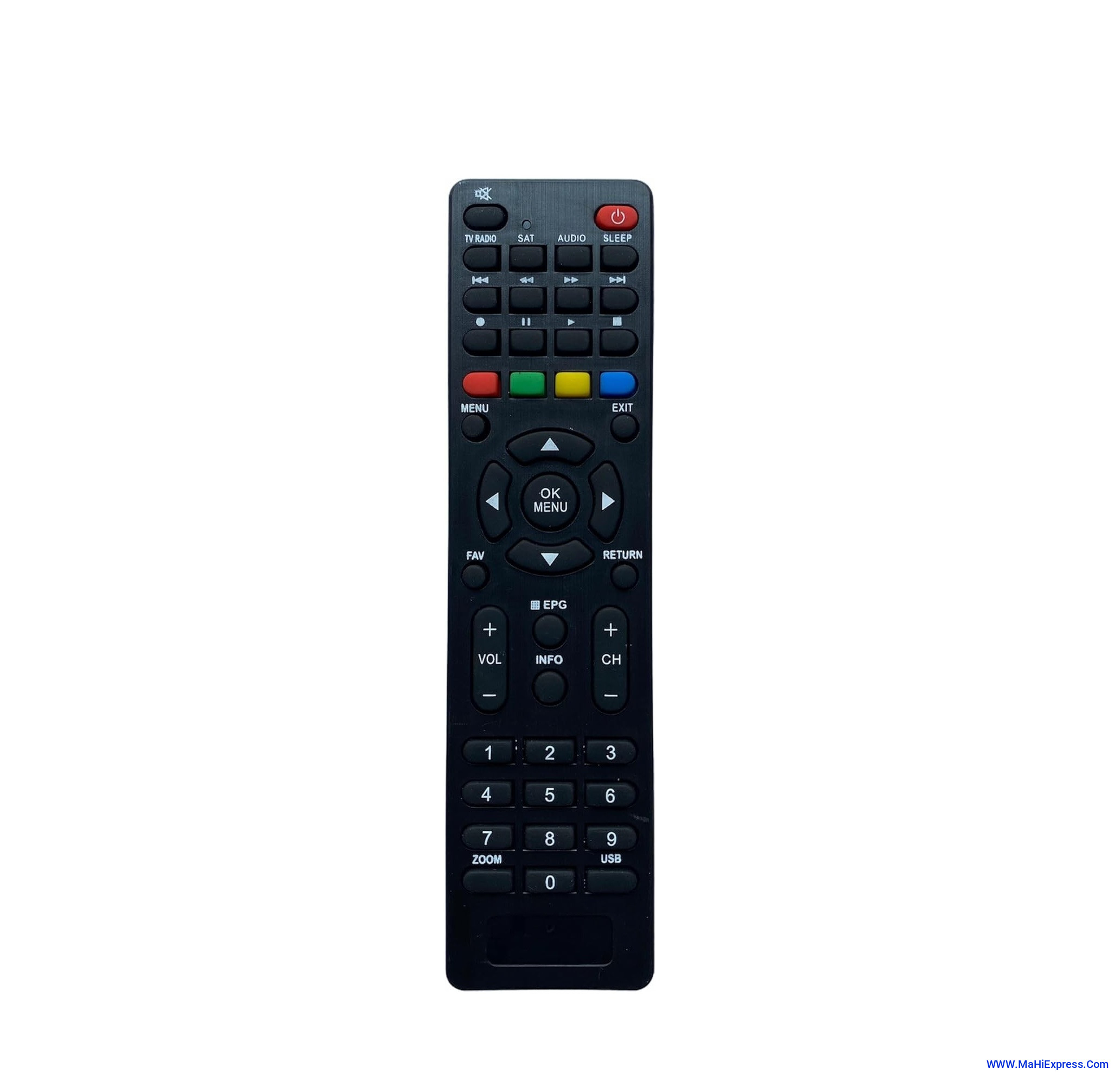 Sayeny "Special EPG" Remote Compatible for Free Dish (WI-FI) DVB TV Remote Controller (Black)