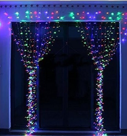 Sayeny Multicolour Jharna LED Diwali Light with Multi Modes Waterproof Curtain NET Mesh Waterfall Light for Building, Wedding, Christmas Decoration, Made in India (Multicolor, 280 LEDs 3.05 M 10x10Ft)
