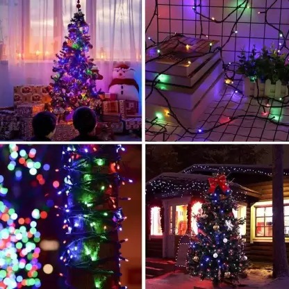 Sayeny Copper Multicolor Led Rice Light For Decoration 35 LEDs 10 Meter String Series Light For Diwali Christmas Indoor Outdoor Decoration (Pack Of 1)