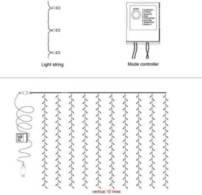 Sayeny White Jharna LED Diwali Light with Multi Modes Waterproof Curtain NET Mesh Waterfall Light for Building, Wedding, Christmas Decoration, Made in India (White,280 LEDs 3.05 M 10x10Ft)