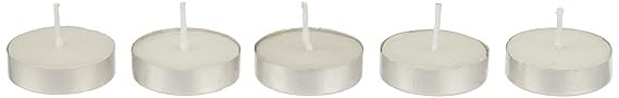 Sayeny Candles Paraffin Wax Candles Tea Light, 3 hr Burn time, No Residue Diwali Decoration,Smokeless, (White 50 PC Unscented)