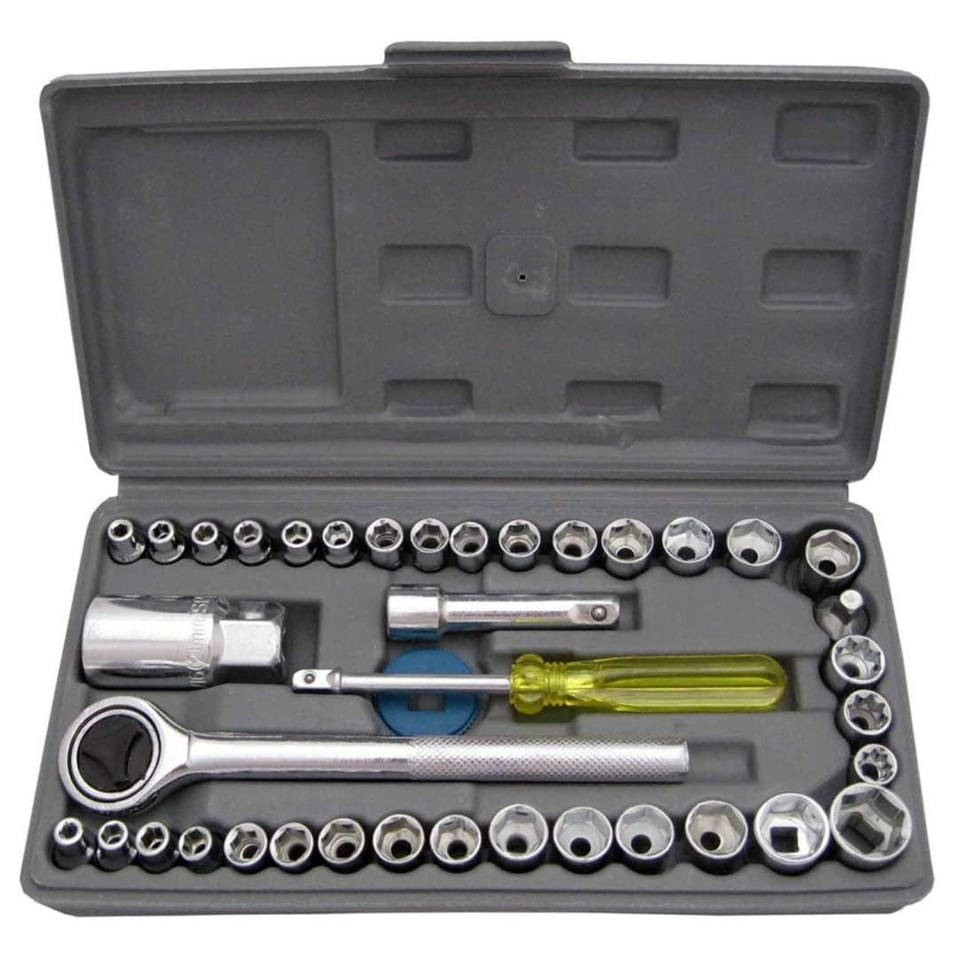 Sayeny Tool Kit I Multi-Purpose Combination Tool Case Precision Socket Wrench Set I DIY Repair Tool Kit I for Auto Car Bike Repairing Hand Tools I Multicolor - Set of 40