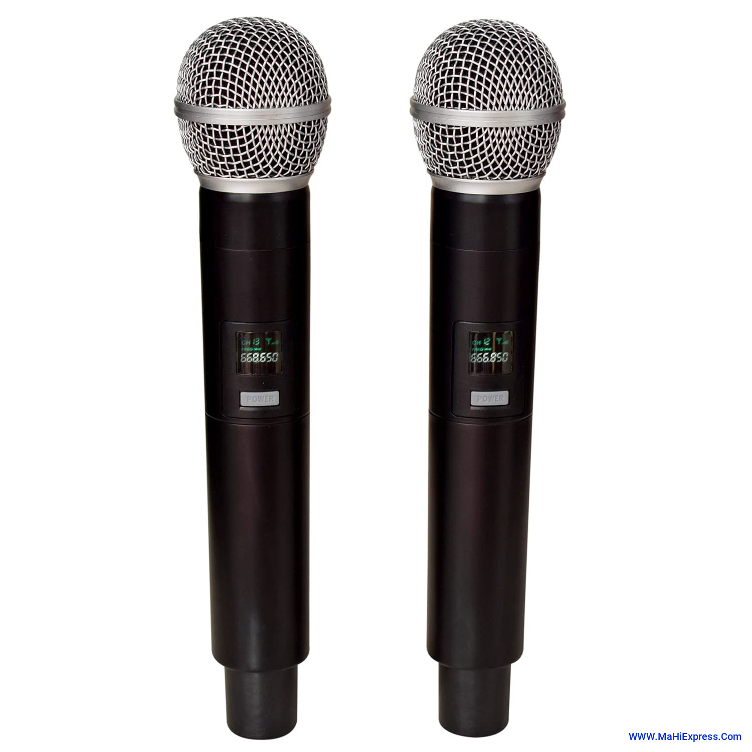 Sayeny UHF Wireless Microphone Handheld Microphone Wireless with Rechargeable Receiver Rechargeable Mic System for House Parties, Outdoor Party, Singing, Classroom (Duel Cordless)