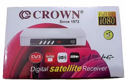Crown HD 1080p Set Top Box Media Streaming Device  (White) DC MPEG-4 DVB Free to Air Set Top Box SD with Remote Control/Power Adapter/RCA Cable (Ready to use)