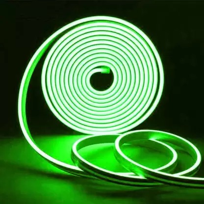 Sayeny 16.4 Feet Neon Lights with 12V Adaptor - Wall Decor Led Strips Lights for Decoration,Cuttable Flexible Decorative Lights for Customized Name |Waterproof Rope Light for Indoor,Outdoor(Green)