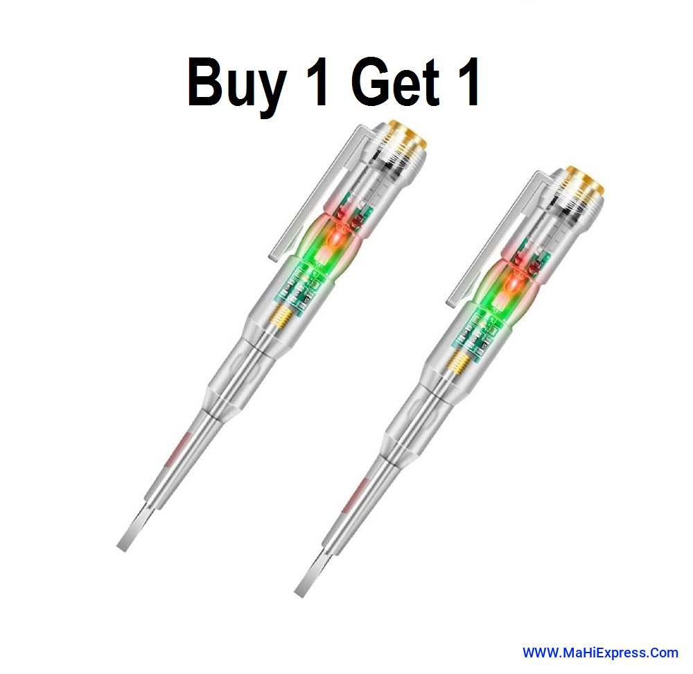Sayeny High-Brightness Intelligent Voltage Tester Pen - Multi-function LED Test Pen with Screwdriver for Electric Power Testing, Voltage Tester Detector ( Buy 1 Get 1 )