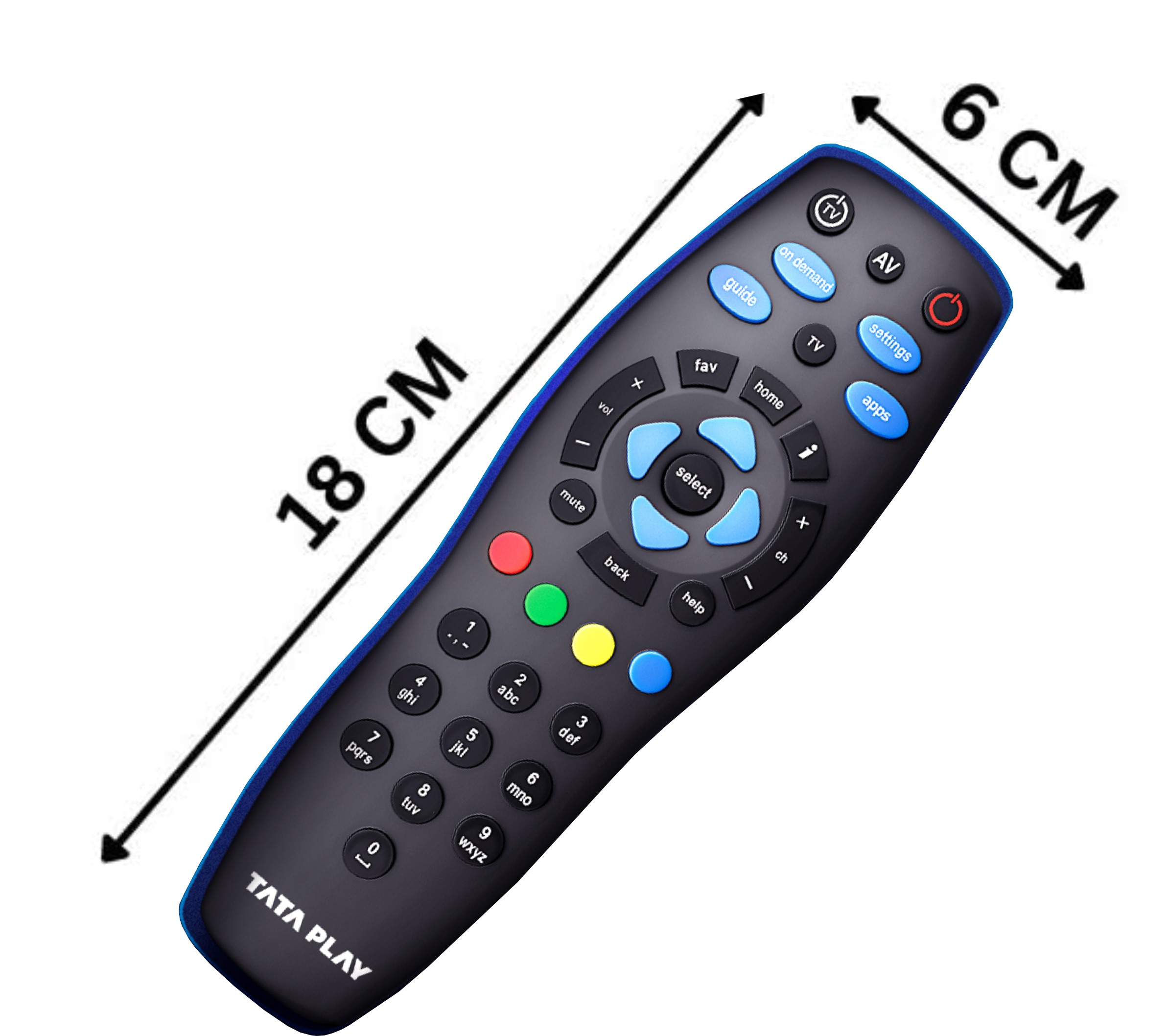 Sayeny Universal 100% Original Universal (Works With All Tv) NOT A RECORDING REMOTE Tata Play Setop Box, Tata Sky Setop Box Remote Controller  (Black)