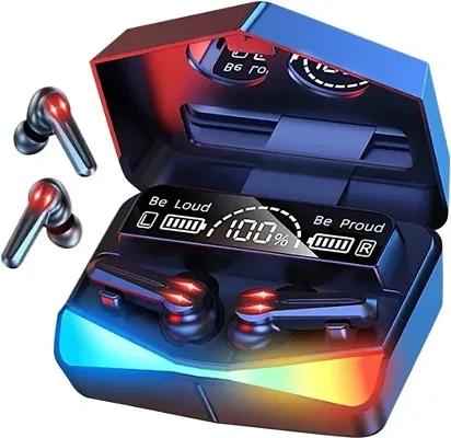 TWS M28 Wireless Earbuds TWS Bluetooth 5.1 Gaming Monster Earphones | Touch Control Headphones Microphone Mirror Screen Mini LED Display - Excellent Sound Ensure Fast