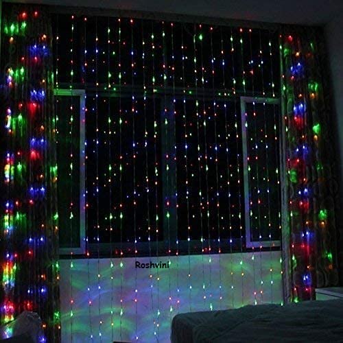 Sayeny Multicolour Jharna LED Diwali Light with Multi Modes Waterproof Curtain NET Mesh Waterfall Light for Building, Wedding, Christmas Decoration, Made in India (Multicolor, 280 LEDs 3.05 M 10x10Ft)