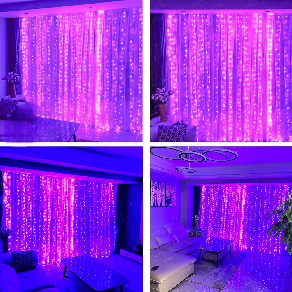 Sayeny 35 Feet Long LED Power Pixel Serial String Light, 360 Degree Light in Bulb | Copper Led Pixel String Light for Home Decoration,Diwali,Christmas (Purple) Pack of 1