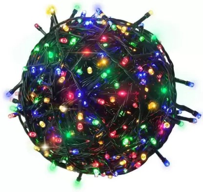 Sayeny Copper Multicolor Led Rice Light For Decoration 90 LEDs 25 Meter String Series Light For Diwali Christmas Indoor Outdoor Decoration (Pack Of 1)