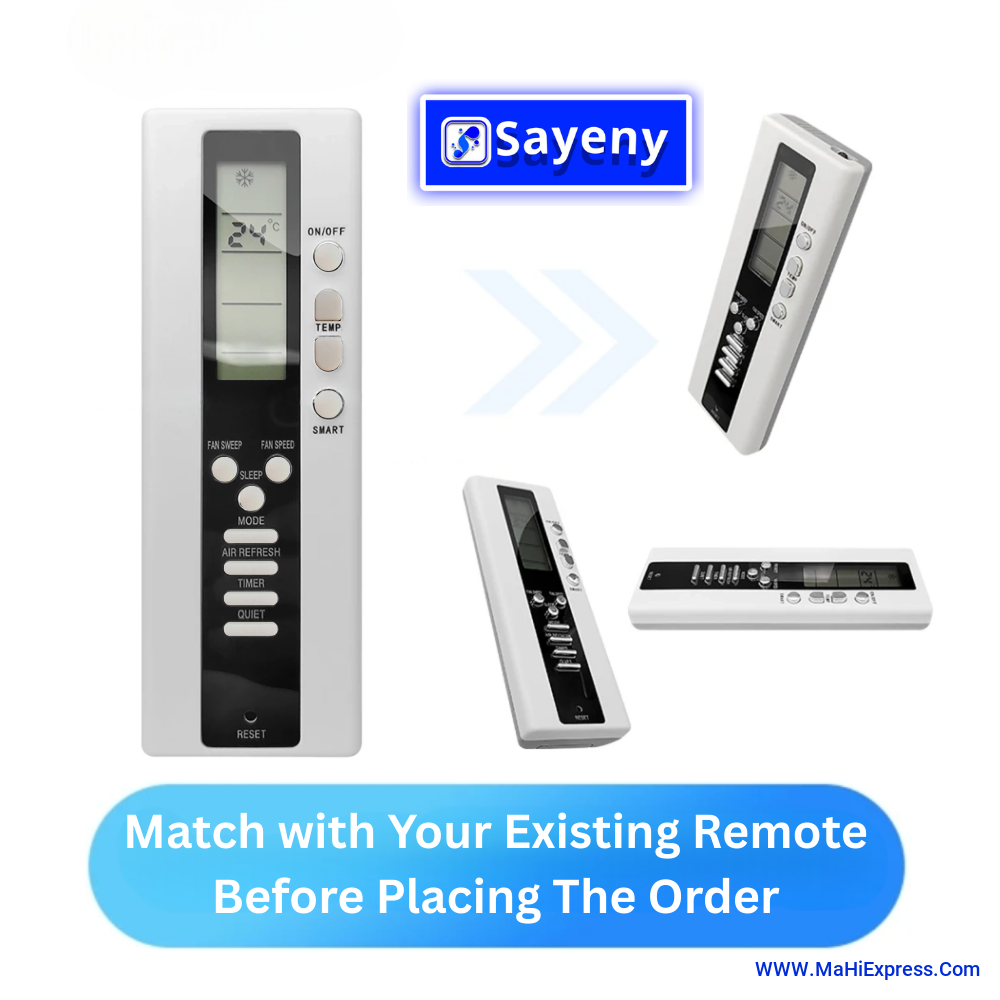 Sayeny Air Conditioner Remote Compatible with/Replacement for Voltas Ac Remote | Model -kk28b/ KK28B | Match with Your Existing Remote Before Placing The Order | Exactly Same Will Only Work
