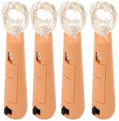 Sayeny Bottle Cork Lights for Diwali Décor (Pack of 4) 20 LED String Light, Decorative Fairy Lights, Mini Lights for Bedroom Decor, Diwali Party, Wedding Decoration, Table Decor