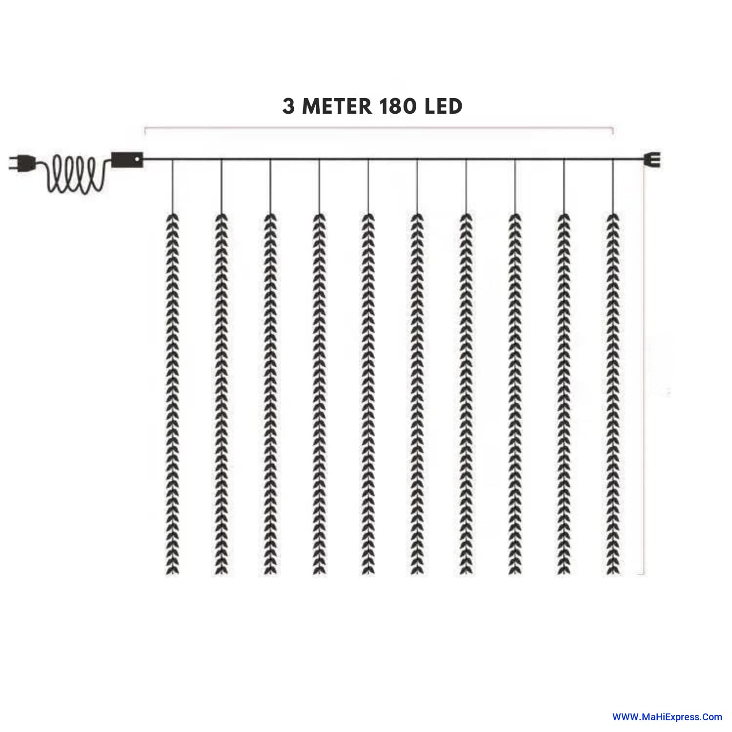 Sayeny Artificial Leaf Curtain Lights – 180 LED Multicolor Fairy String Lights, 3x1m, Remote Control with 8 Lighting Modes for Home, Wedding, Party, Diwali, Christmas & Festival Decoration