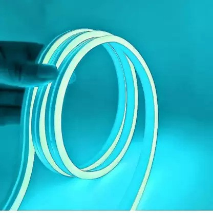 Sayeny 3.3 Feet Neon Lights with 12V Adaptor - Wall Decor Led Strips Lights for Decoration,Cuttable Flexible Decorative Lights for Customized Name |Waterproof Rope Light for Indoor,Outdoor (Ice Blue)