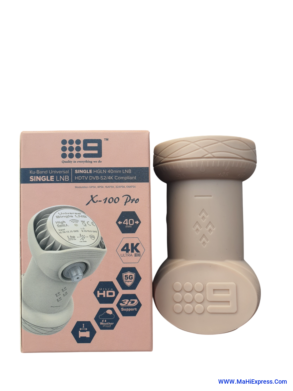 Sayeny LNB 9 X-100 Pro Universal KU-Band Single LNBF for DTH Dish TV, Tata Sky, Airtel, Videocon, Sun Direct DTH Free to Air